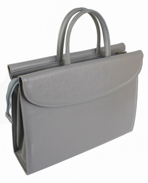 Aktówka Elegant Dla Kobiet Na Dokumenty Do Pracy PolskaGalanteria Skóra Ekologiczna Wzór 2 JASNY POPIELATY Aktówka Elegant Dla Kobiet Na Dokumenty Do Pracy PolskaGalanteria Skóra Ekologiczna Wzór 2 JASNY POPIELATY
