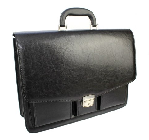 Aktówka Elegant Na Dokumenty Do Pracy PolskaGalanteria Skóra Ekologiczna Wzór 3 CZARNA Aktówka Elegant Na Dokumenty Do Pracy PolskaGalanteria Skóra Ekologiczna Wzór 3 CZARNA