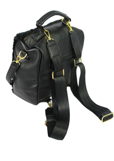 Damski Plecak PolskaGalanteria.pl S86 Czarny z Futerkiem 29 x 24 x 11 z Funkcją Torebki Damski Plecak PolskaGalanteria.pl S86 Czarny z Futerkiem 29 x 24 x 11 z Funkcją Torebki