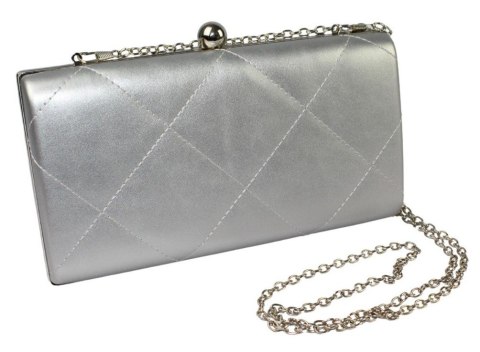 Elegancka Kopertówka JESSICA Z Ozdobnym Paskiem DX-1174 SREBRNA Elegancka Kopertówka JESSICA Z Ozdobnym Paskiem DX-1174 SREBRNA