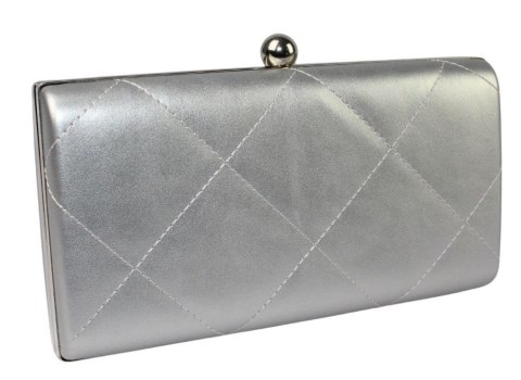 Elegancka Kopertówka JESSICA Z Ozdobnym Paskiem DX-1174 SREBRNA Elegancka Kopertówka JESSICA Z Ozdobnym Paskiem DX-1174 SREBRNA
