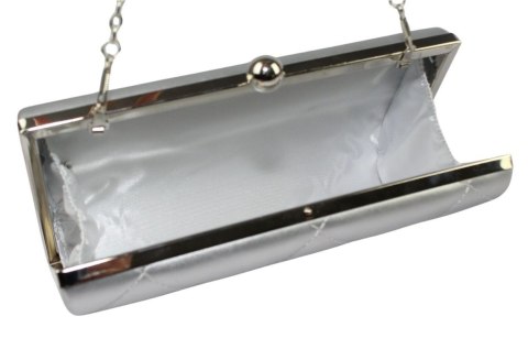 Elegancka Kopertówka JESSICA Z Ozdobnym Paskiem DX-1174 SREBRNA Elegancka Kopertówka JESSICA Z Ozdobnym Paskiem DX-1174 SREBRNA
