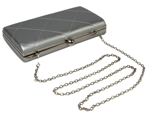 Elegancka Kopertówka JESSICA Z Ozdobnym Paskiem DX-1174 SREBRNA Elegancka Kopertówka JESSICA Z Ozdobnym Paskiem DX-1174 SREBRNA