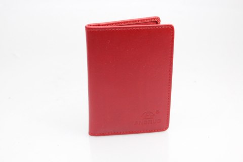 Etui Na Karty Dokumenty ANDRUS (PL) Małe 2 Wizytownik Pionowy Skóra Naturalna RIFD 10 x 9 [cm]