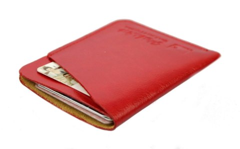 Etui Na Karty Dokumenty PolskaGalanteria Małe Skóra Naturalna Pionowe EK-1 CZERWONE Etui Na Karty Dokumenty PolskaGalanteria Małe Skóra Naturalna Pionowe EK-1 CZERWONE