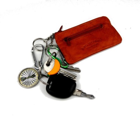 Etui Na Klucze Skórzane BAG STREET Skóra Naturalna Kluczówka Wzór I BS576 Etui Na Klucze Skórzane BAG STREET Skóra Naturalna Kluczówka Wzór I BS576