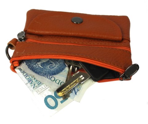 Etui Na Klucze Skórzane Polska Galanteria (PL) Skóra Naturalna Trzy Zamki Na Jeden Komplet Kluczy N159 12 x 9 x 1 [cm]