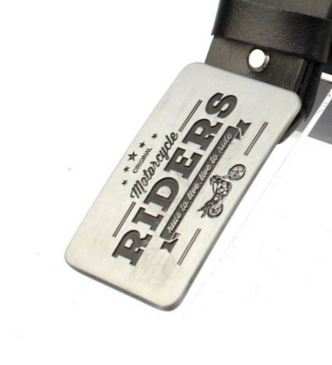 Klamra Bezniklowa Do Paska Sprzączka Pełna Blaszka Z Bolczykiem 40 mm Metalowa Solidna "Motocycle RIDERS" KBOL40/06 Klamra Bezniklowa Do Paska Sprzączka Pełna Blaszka Z Bolczykiem 40 mm Metalowa Solidna "Motocycle RIDERS" KBOL40/06