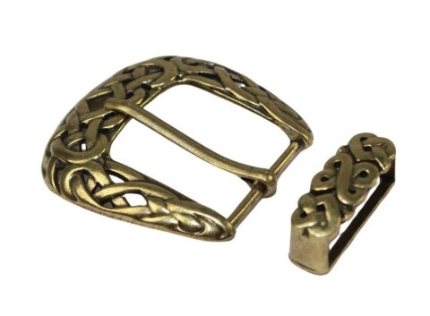 Klamra Bezniklowa Ozdobna Do Paska Damskiego Skórzanego Z Szlufką 30 mm Złota Klamra Bezniklowa Ozdobna Do Paska Damskiego Skórzanego Z Szlufką 30 mm Złota