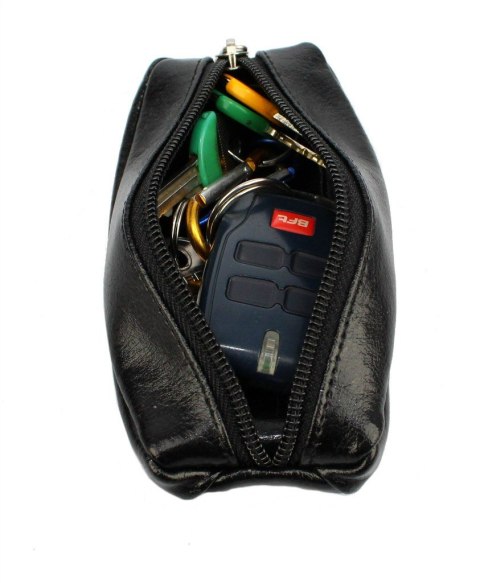 Kluczówka Duża Bombata Jeden Zamek ANDRUS (PL) Skóra Naturalna Połysk 14 x 7 x 2 [cm]