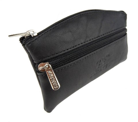 Kluczówka Średnia Dwa Zamki ANDRUS (PL) Skóra Naturalna 12 x 7 x 1 [cm]