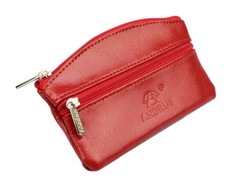 Kluczówka Średnia Dwa Zamki ANDRUS (PL) Skóra Naturalna 12 x 7 x 1 [cm]