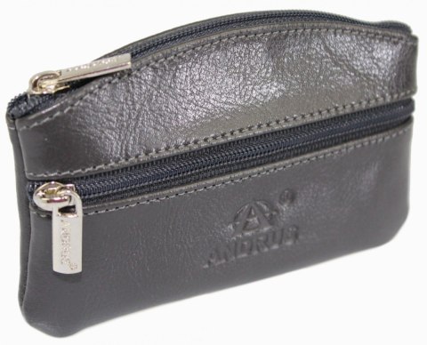 Kluczówka Średnia Dwa Zamki ANDRUS (PL) Skóra Naturalna 12 x 7 x 1 [cm]