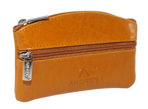 Kluczówka Średnia Dwa Zamki ANDRUS (PL) Skóra Naturalna 12 x 7 x 1 [cm]