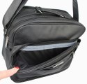 Męska Solidna Pozioma Torba BAG STREET 1801 CZARNA Skóra Włoska 35 x 30 x 19 [cm]