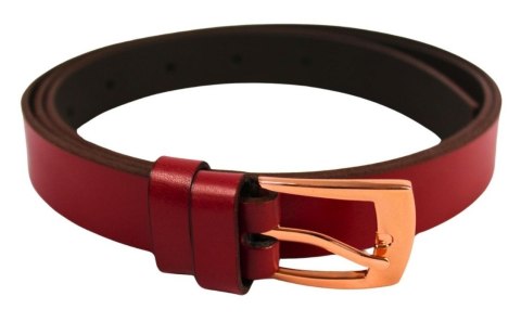 Pasek Damski Skórzany Arucce (PL) Skóra Licowa EXTRA 25 mm BORDOWY Miedziana Klamra Pasek Damski Skórzany Arucce (PL) Skóra Licowa EXTRA 25 mm BORDOWY Miedziana Klamra