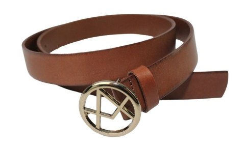 Pasek Damski Skórzany Arucce (PL) Skóra Licowa EXTRA 30 mm BRĄZOWY Złota Ozdobna Klamra Pasek Damski Skórzany Arucce (PL) Skóra Licowa EXTRA 30 mm BRĄZOWY Złota Ozdobna Klamra