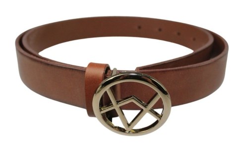 Pasek Damski Skórzany Arucce (PL) Skóra Licowa EXTRA 30 mm BRĄZOWY Złota Ozdobna Klamra Pasek Damski Skórzany Arucce (PL) Skóra Licowa EXTRA 30 mm BRĄZOWY Złota Ozdobna Klamra