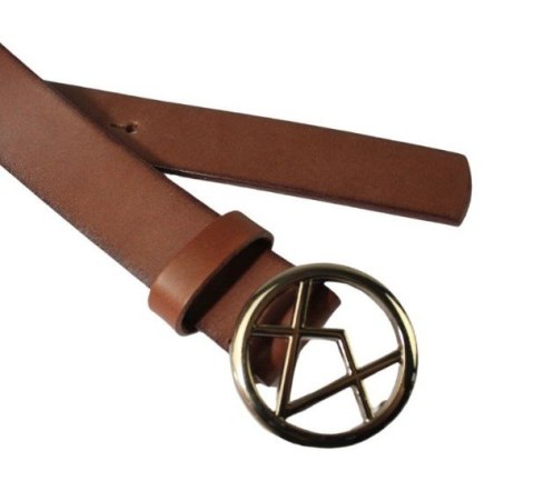 Pasek Damski Skórzany Arucce (PL) Skóra Licowa EXTRA 30 mm BRĄZOWY Złota Ozdobna Klamra Pasek Damski Skórzany Arucce (PL) Skóra Licowa EXTRA 30 mm BRĄZOWY Złota Ozdobna Klamra