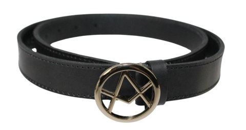 Pasek Damski Skórzany Arucce (PL) Skóra Licowa EXTRA 30 mm CZARNY Złota Ozdobna Klamra Pasek Damski Skórzany Arucce (PL) Skóra Licowa EXTRA 30 mm CZARNY Złota Ozdobna Klamra