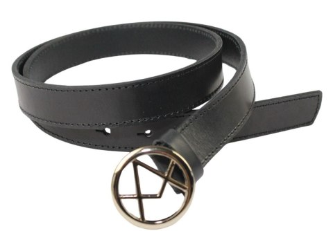 Pasek Damski Skórzany Arucce (PL) Skóra Licowa EXTRA 30 mm CZARNY Złota Ozdobna Klamra Pasek Damski Skórzany Arucce (PL) Skóra Licowa EXTRA 30 mm CZARNY Złota Ozdobna Klamra
