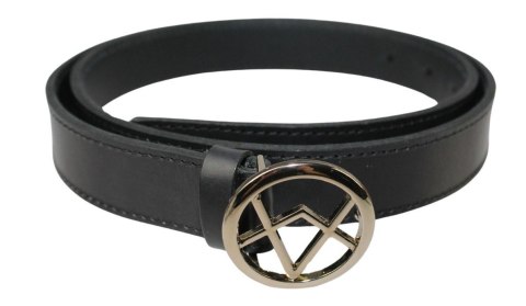 Pasek Damski Skórzany Arucce (PL) Skóra Licowa EXTRA 30 mm CZARNY Złota Ozdobna Klamra Pasek Damski Skórzany Arucce (PL) Skóra Licowa EXTRA 30 mm CZARNY Złota Ozdobna Klamra