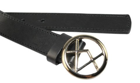 Pasek Damski Skórzany Arucce (PL) Skóra Licowa EXTRA 30 mm CZARNY Złota Ozdobna Klamra Pasek Damski Skórzany Arucce (PL) Skóra Licowa EXTRA 30 mm CZARNY Złota Ozdobna Klamra