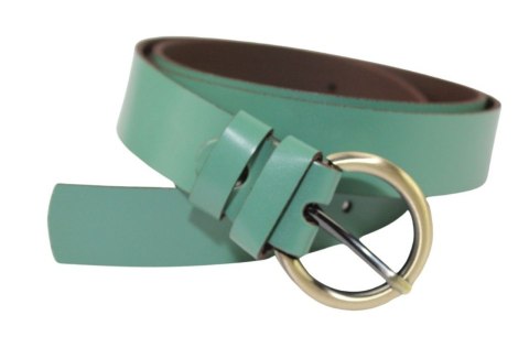 Pasek Damski Skórzany Arucce (PL) Skóra Licowa EXTRA 30 mm MIĘTOWY Złota Klamra Pasek Damski Skórzany Arucce (PL) Skóra Licowa EXTRA 30 mm MIĘTOWY Złota Klamra