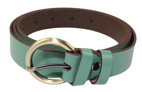 Pasek Damski Skórzany Arucce (PL) Skóra Licowa EXTRA 30 mm MIĘTOWY Złota Klamra Pasek Damski Skórzany Arucce (PL) Skóra Licowa EXTRA 30 mm MIĘTOWY Złota Klamra