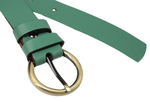 Pasek Damski Skórzany Arucce (PL) Skóra Licowa EXTRA 30 mm MIĘTOWY Złota Klamra Pasek Damski Skórzany Arucce (PL) Skóra Licowa EXTRA 30 mm MIĘTOWY Złota Klamra