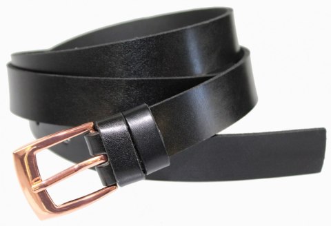 Pasek Damski Skórzany Arucce (PL) Skóra Licowa EXTRA Gładki 25 mm CZARNY Miedziana Klamra Pasek Damski Skórzany Arucce (PL) Skóra Licowa EXTRA Gładki 25 mm CZARNY Miedziana Klamra