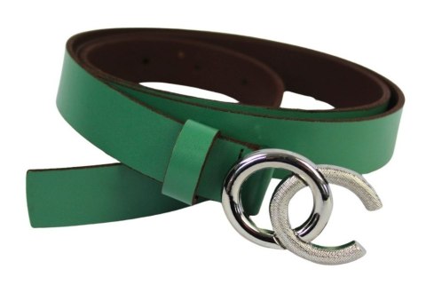 Pasek Damski Skórzany Arucce (PL) Skóra Licowa Srebrna Ozdobna Klamra EXTRA 25 mm MIĘTOWY Pasek Damski Skórzany Arucce (PL) Skóra Licowa Srebrna Ozdobna Klamra EXTRA 25 mm MIĘTOWY