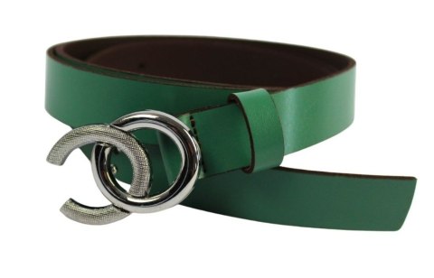 Pasek Damski Skórzany Arucce (PL) Skóra Licowa Srebrna Ozdobna Klamra EXTRA 25 mm MIĘTOWY Pasek Damski Skórzany Arucce (PL) Skóra Licowa Srebrna Ozdobna Klamra EXTRA 25 mm MIĘTOWY