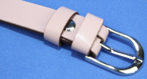 Pasek Damski Skórzany Gładki Arucce (PL) 20 mm PUDROWY RÓŻ Wąski Pasek Damski Skórzany Gładki Arucce (PL) 20 mm PUDROWY RÓŻ Wąski