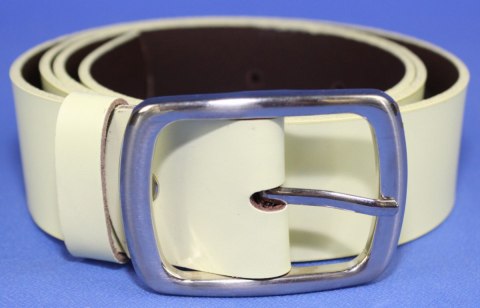 Pasek Damski Skórzany Gładki COMPLEX (PL) 40 mm BARDZO JASNY ŻÓŁTY Szeroki Pasek Damski Skórzany Gładki COMPLEX (PL) 40 mm BARDZO JASNY ŻÓŁTY Szeroki