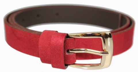 Pasek Damski Skórzany MASSIMO (PL) Zamszowy 25 mm BORDOWY ZŁOTA KLAMRA Wąski Pasek Damski Skórzany MASSIMO (PL) Zamszowy 25 mm BORDOWY ZŁOTA KLAMRA Wąski