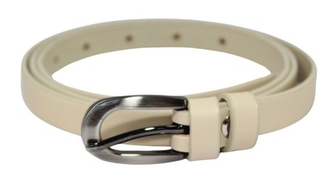 Pasek Damski Skórzany PAS-MAX (PL) 15 mm KREMOWY Pasek Damski Skórzany PAS-MAX (PL) 15 mm KREMOWY