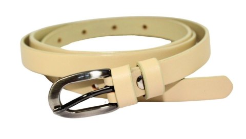 Pasek Damski Skórzany PAS-MAX (PL) 15 mm KREMOWY Pasek Damski Skórzany PAS-MAX (PL) 15 mm KREMOWY