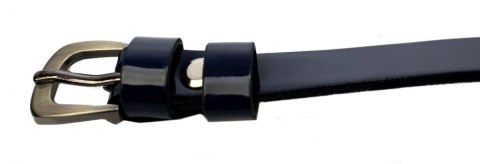 Pasek Damski Skórzany PAS-MAX (PL) 15 mm Lakierowany L.82 GRANATOWY Pasek Damski Skórzany PAS-MAX (PL) 15 mm Lakierowany L.82 GRANATOWY