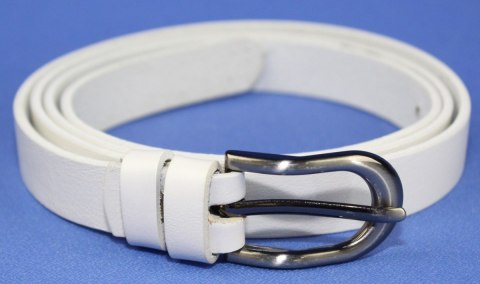 Pasek Damski Skórzany PAS-MAX (PL) 20 mm BIAŁY Wąski K10 Pasek Damski Skórzany PAS-MAX (PL) 20 mm BIAŁY Wąski K10