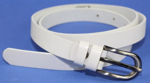Pasek Damski Skórzany PAS-MAX (PL) 20 mm BIAŁY Wąski K10 Pasek Damski Skórzany PAS-MAX (PL) 20 mm BIAŁY Wąski K10