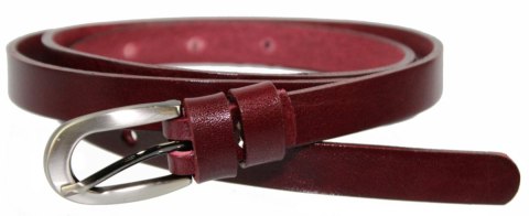 Pasek Damski Skórzany PAS-MAX (PL) Skóra Licowa EXTRA Gładki 15 mm CZEREŚNIOWY K.61 Pasek Damski Skórzany PAS-MAX (PL) Skóra Licowa EXTRA Gładki 15 mm CZEREŚNIOWY K.61