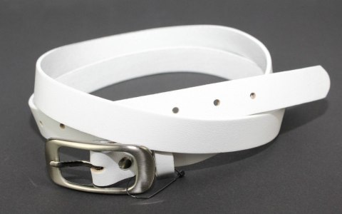 Pasek Damski Skórzany PAS-MAX (PL) Skóra Licowa EXTRA Gładki 25 mm BIAŁY K10 Pasek Damski Skórzany PAS-MAX (PL) Skóra Licowa EXTRA Gładki 25 mm BIAŁY K10