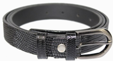 Pasek Damski Skórzany PAS-MAX (PL) Skóra Licowa EXTRA Gładki 25 mm CZARNY WZÓR 4 Pasek Damski Skórzany PAS-MAX (PL) Skóra Licowa EXTRA Gładki 25 mm CZARNY WZÓR 4