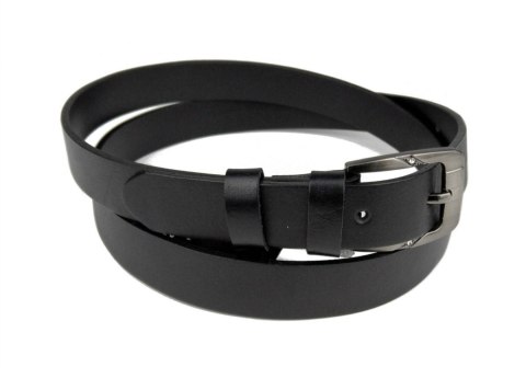 Pasek Damski Skórzany PAS-MAX (PL) Skóra Licowa EXTRA Gładki 25 mm CZARNY k91 Pasek Damski Skórzany PAS-MAX (PL) Skóra Licowa EXTRA Gładki 25 mm CZARNY k91