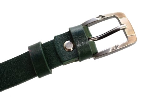 Pasek Damski Skórzany PAS-MAX (PL) Skóra Licowa EXTRA Gładki 25 mm CIEMNY ZIELONY K111 Pasek Damski Skórzany PAS-MAX (PL) Skóra Licowa EXTRA Gładki 25 mm CIEMNY ZIELONY K111