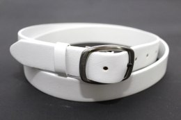 Pasek Damski Skórzany PAS-MAX (PL) Skóra Licowa EXTRA Gładki 30 mm BIAŁY K10