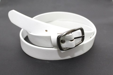 Pasek Damski Skórzany PAS-MAX (PL) Skóra Licowa EXTRA Gładki 30 mm BIAŁY K10 Pasek Damski Skórzany PAS-MAX (PL) Skóra Licowa EXTRA Gładki 30 mm BIAŁY K10