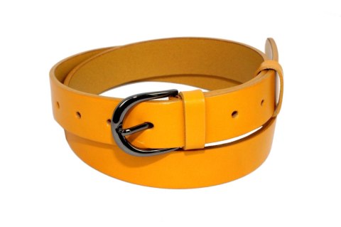 Pasek Damski Skórzany PAS-MAX (PL) Skóra Licowa EXTRA Gładki 30 mm ŻÓŁTY MIODOWY Pasek Damski Skórzany PAS-MAX (PL) Skóra Licowa EXTRA Gładki 30 mm ŻÓŁTY MIODOWY