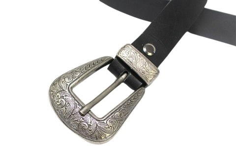 Pasek Damski Skórzany PolskaGalanteria.pl Skóra Licowa EXTRA Gładki 25 mm CZARNY Z Metalową Końcówką I Szlufką Srebrna Klamra Pasek Damski Skórzany PolskaGalanteria.pl Skóra Licowa EXTRA Gładki 25 mm CZARNY Z Metalową Końcówką I Szlufką Srebrna Klamra